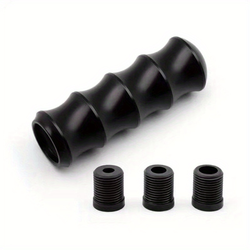 Pomo de palanca de cambios Universal para coche, aleación de aluminio: Negro