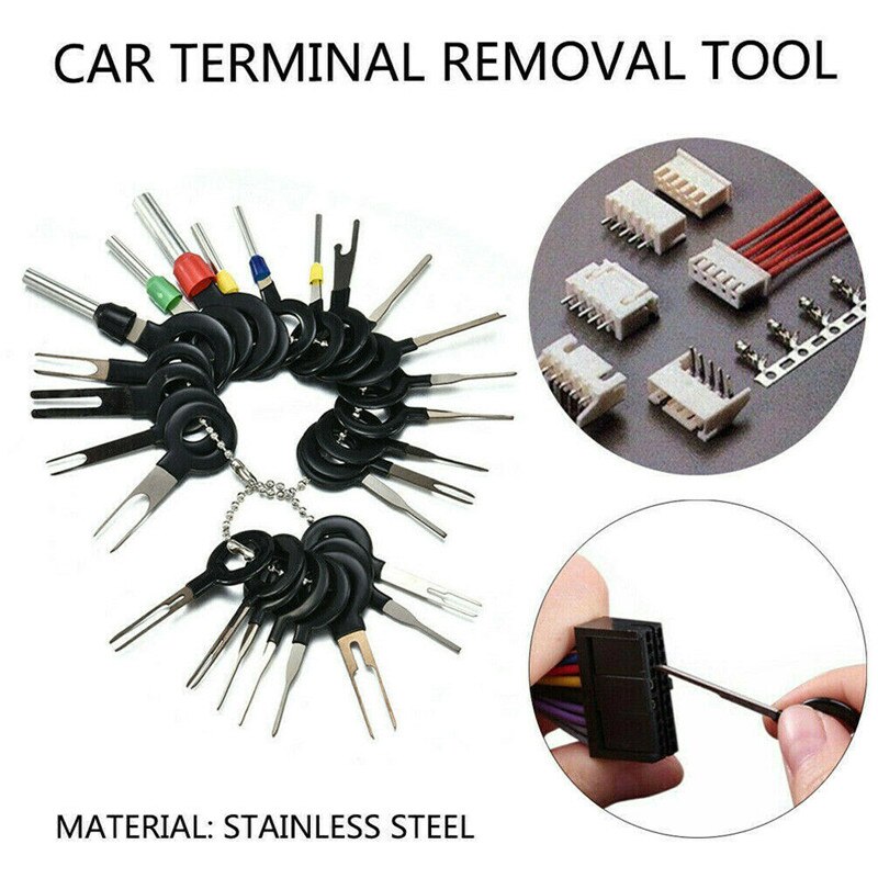 26pcs Terminal Removal Tool Car Electrical Wiring Crimp Connector Pin Extractor Car Terminal Removal Tools Pin Extractor