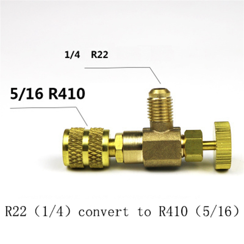 R22/R410 Refrigeration Charging Adapter Liquid Addition Accessory Control Valve Home Refrigeration Tool For Safety Valve Service