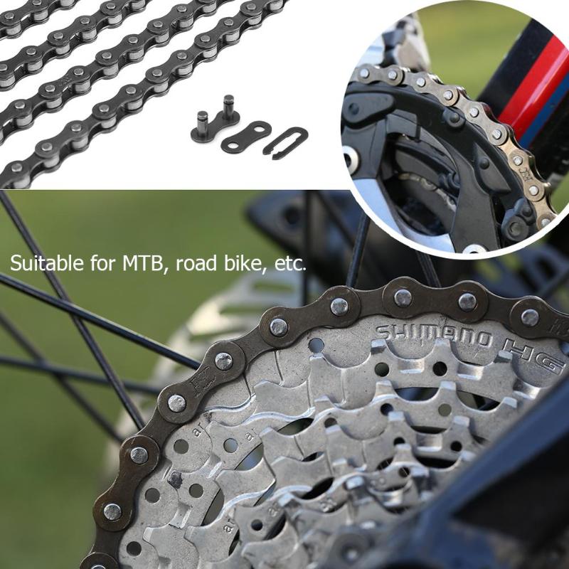 Bicycle Chain 114 Links Single Speed MTB Bike Steel Chain for Fixed Gear Cycling Chain