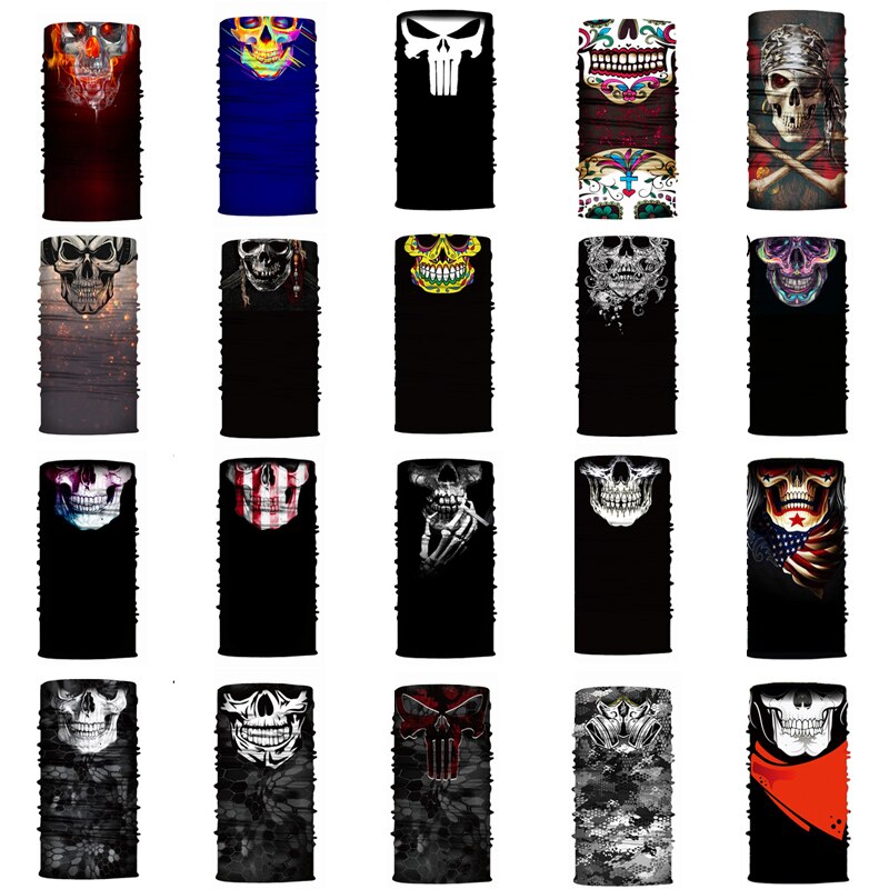Stirnband Bandana Schädel Gesicht Maske Schal Maske Geist Sturmhaube Masken Radfahren Kopf Schal Nacken Halloween Party Gesicht Maske