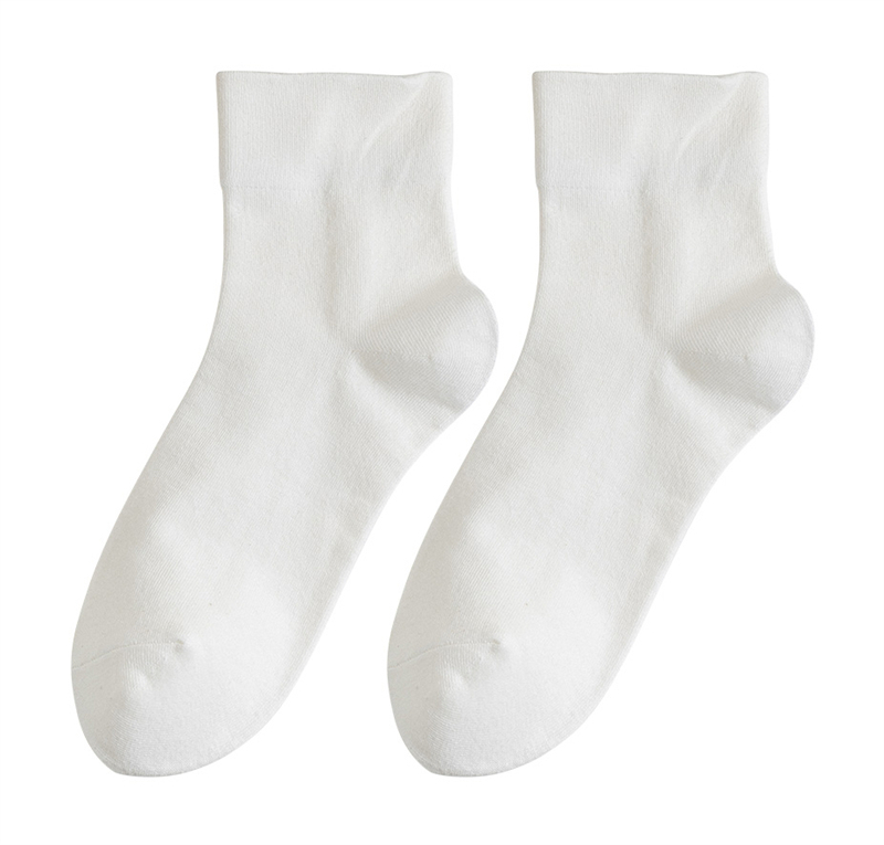 Women's Crew Socks Spring Japanese Style Breathable Casual Short Socks For Women Ladies Plain Socks Thin