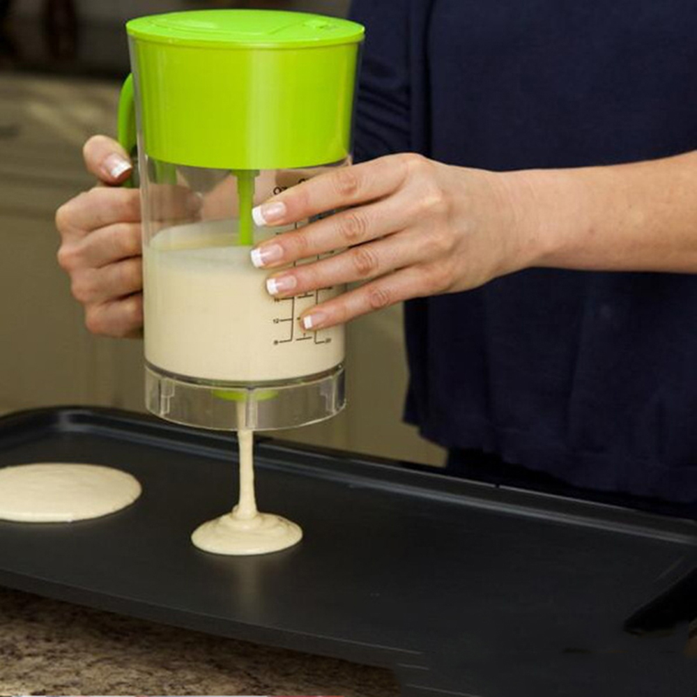Dispensador automático de masa para hacer tortitas, utensilios de cocina para hornear magdalenas, utensilios esenciales para el desayuno