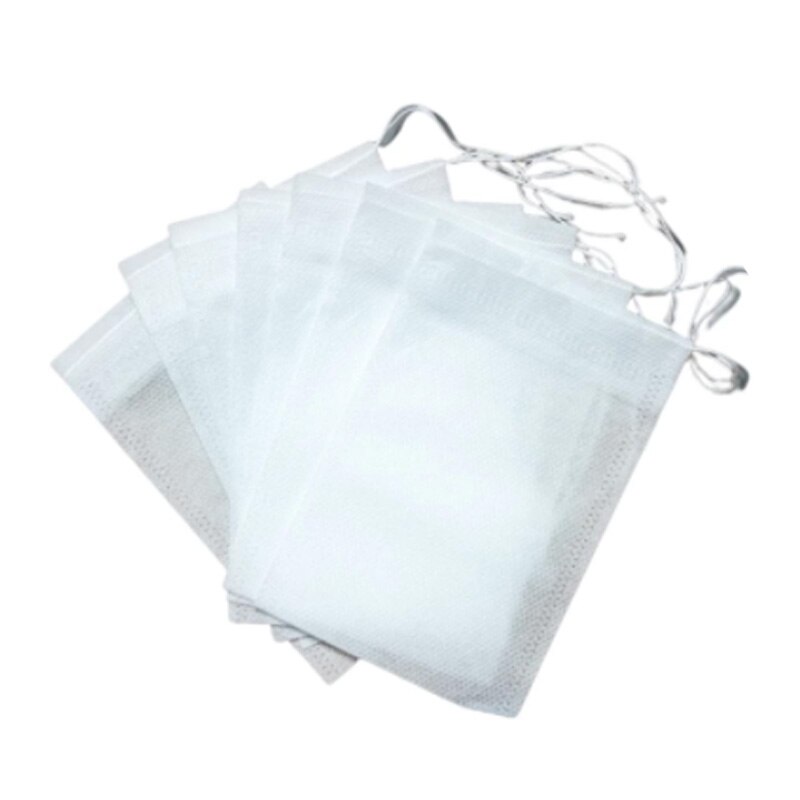 Sachets de thé vides avec ficelle, 100 pièces/lot, 5.5X7CM, thermoscellé, filtre en papier pour herbes, thé en vrac, filtres à épices, nouveauté