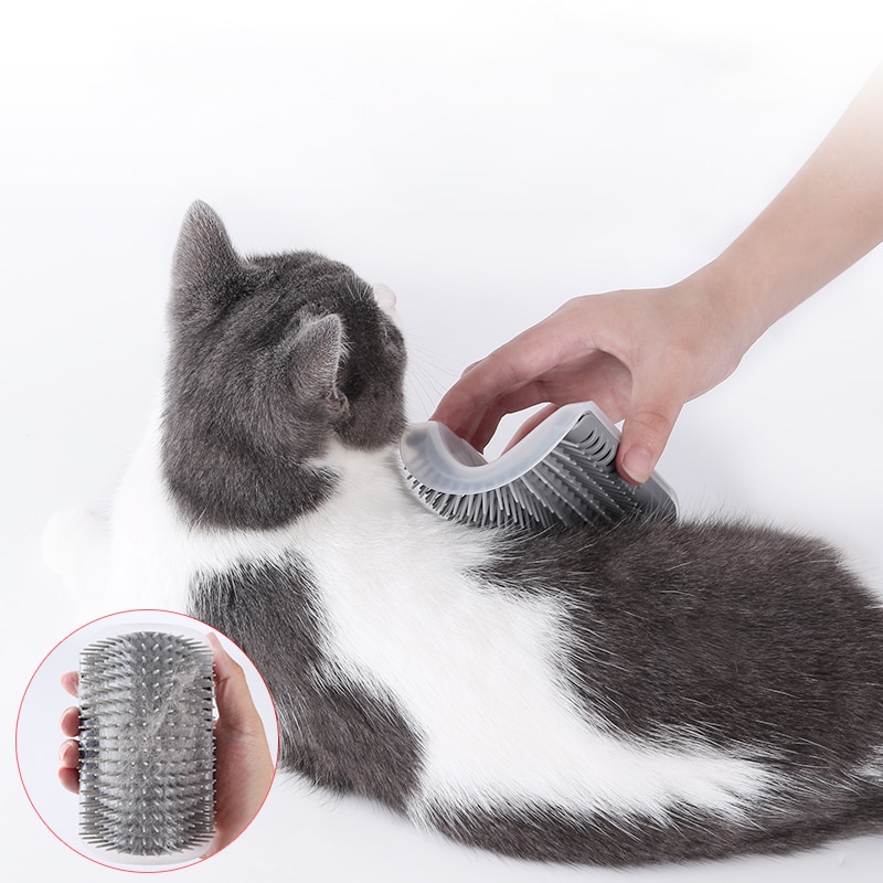 Home Removable Cat Pet Massage Comb Hair Removal Grooming Corner Cleaning Scratching Rubbing Products Pets Brush Accessories