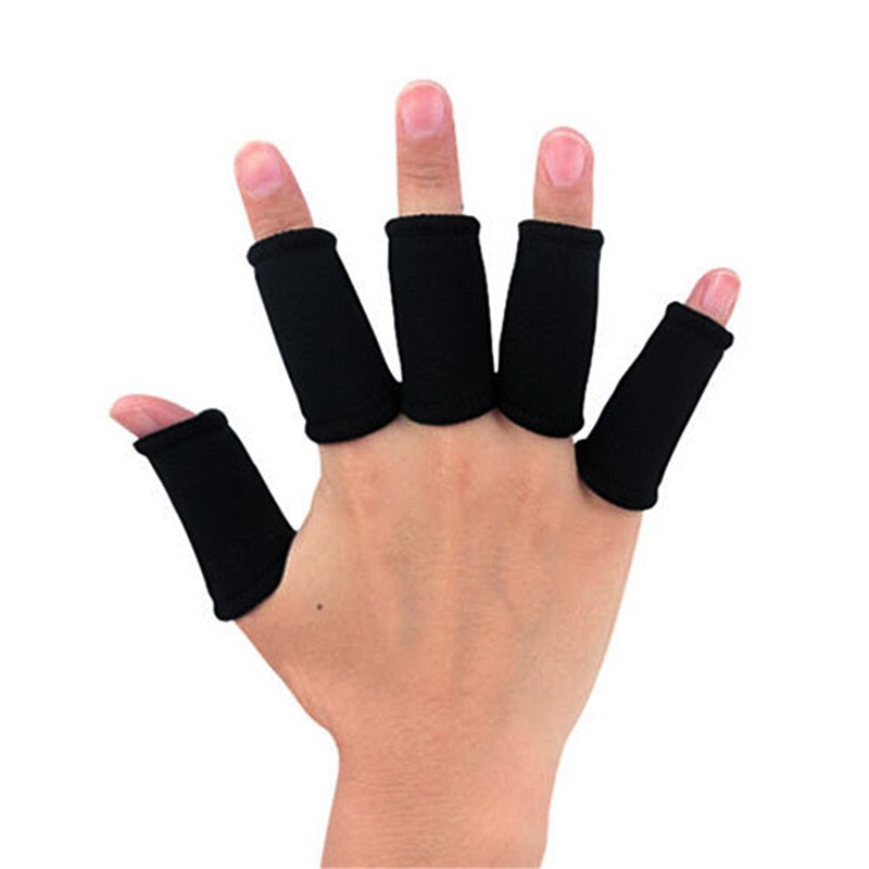 Sport Finger Skena Skydd - 10 st - Elastisk Stödskydd för Finger - Skydd för Basket Volleyboll