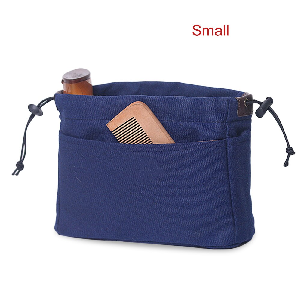Canvas Purse Organizer Bag Organizer Insert with Compartments Makeup Travel Storage Handbag Best -WT