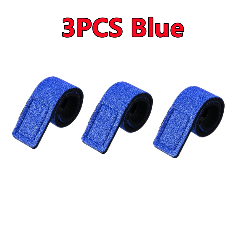 30-3 Uds. Soporte de amarre para caña de pescar, correa para aparejos, envoltura elástica, banda de pesca, soporte para poste, lazos de sujeción, accesorios para herramientas al aire libre: Negro