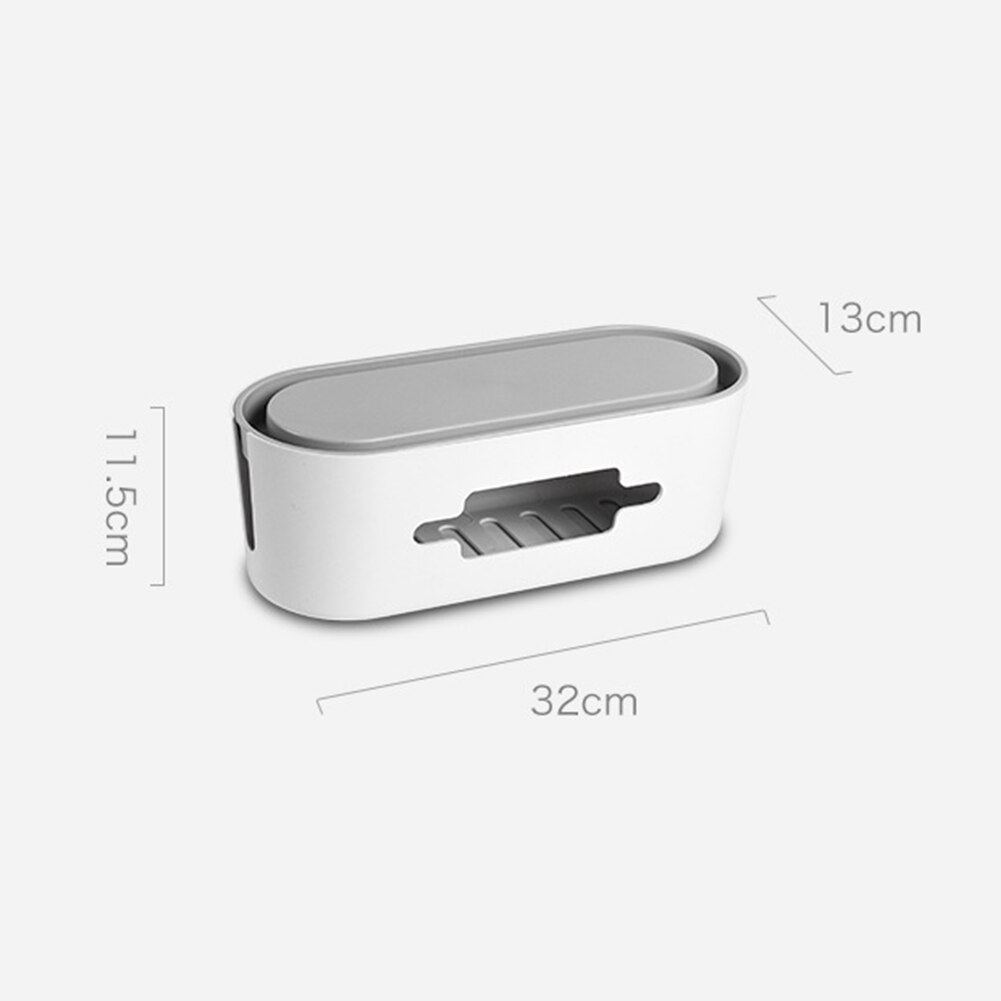 Cable Storage Box Power Strip Wire Case Anti Dust Charger Socket Organizer Network Line Storage Bin Charger Wire Management: C 32x13x11.5cm