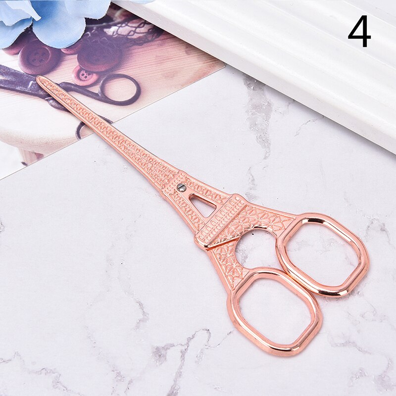 1Pc acier inoxydable européen Vintage tour Eiffel ciseaux à coudre ciseaux outils de bricolage pour la couture et couture: N4