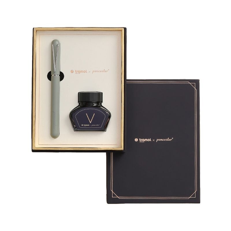 Exquisite Business Fountain Pen Signature Calligraphy with 30ml Ink Box Set Men Student School Supplies: GY