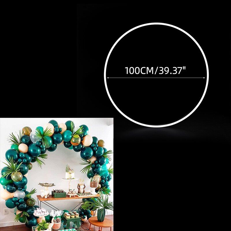 Arche ronde pour ballons, Base de poteau, support de cadre de couronne en plastique, décoration de fête prénatale, anniversaire, mariage: 100cm