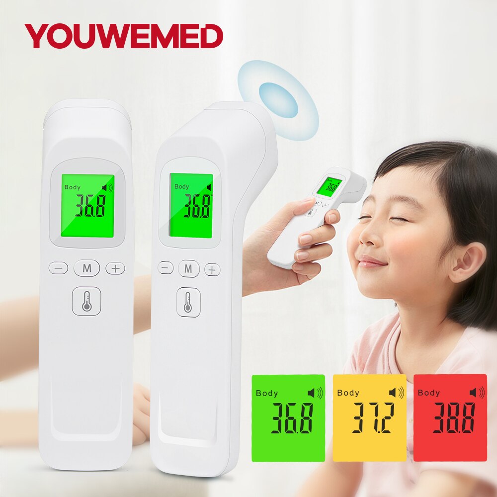 Youwemed Infrarood Thermometers Voor Body Non-Contact Digitale Thermometer Volwassen Koorts Thermometer (Wit)