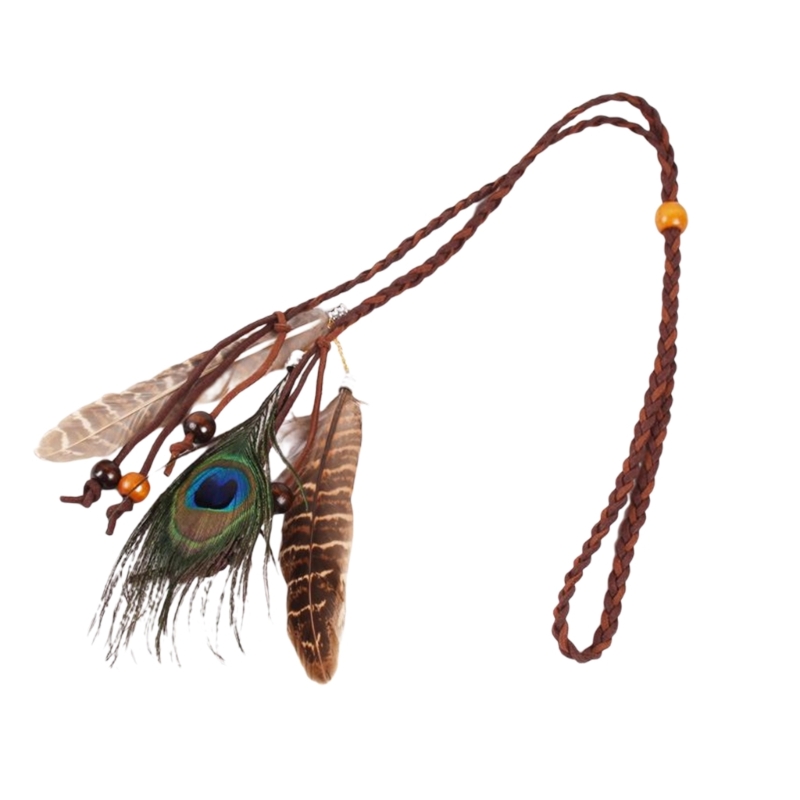Native American Headdress Boho Feathers Headbands Indian Headpiece Feathers Headpiece Boho Headpiece Hippie Jewelry: GRAY