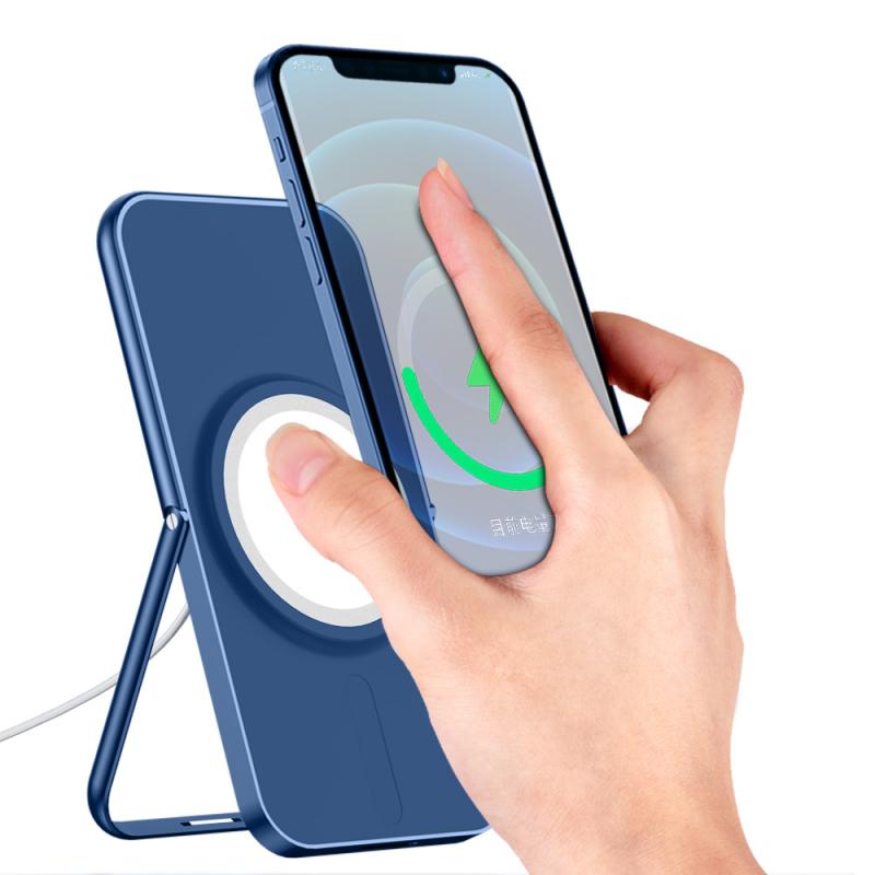 Portable Wireless Charging Stand For IPhone 12 Mini Pro Max Magnetic Wireless Charging Stand Foldable Phone Holder Bracket