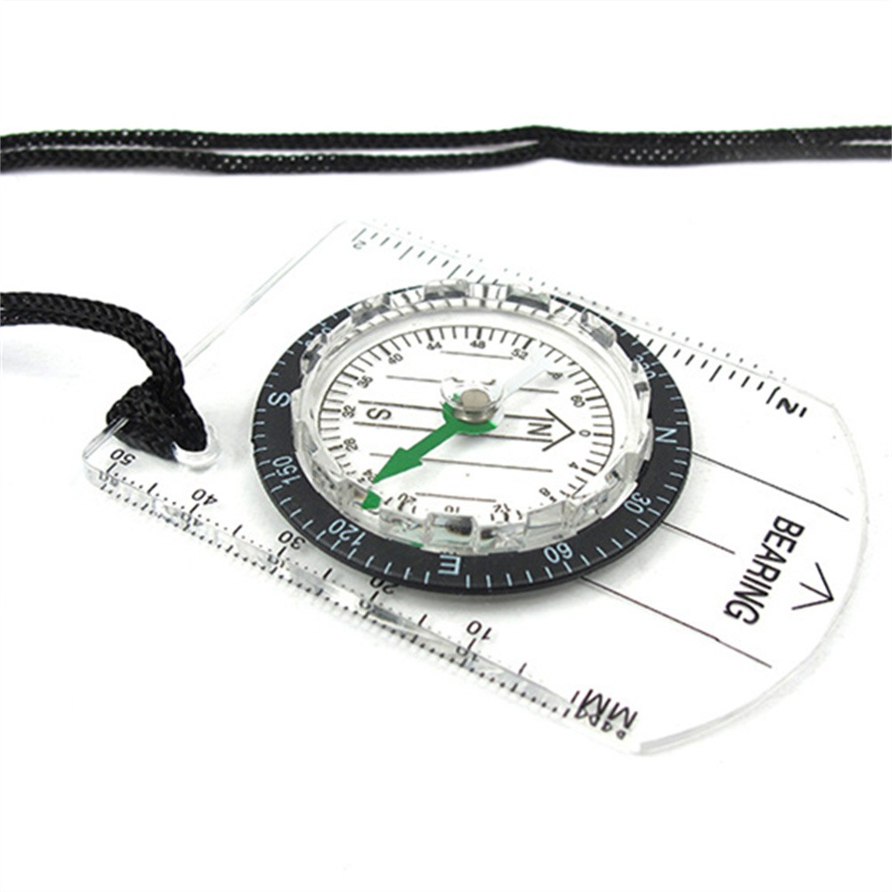 Multifunction Ruler Compass Outdoor Map Scale Camping Hiking Survival Compass Backpacking Travel Portable Camping Equipment