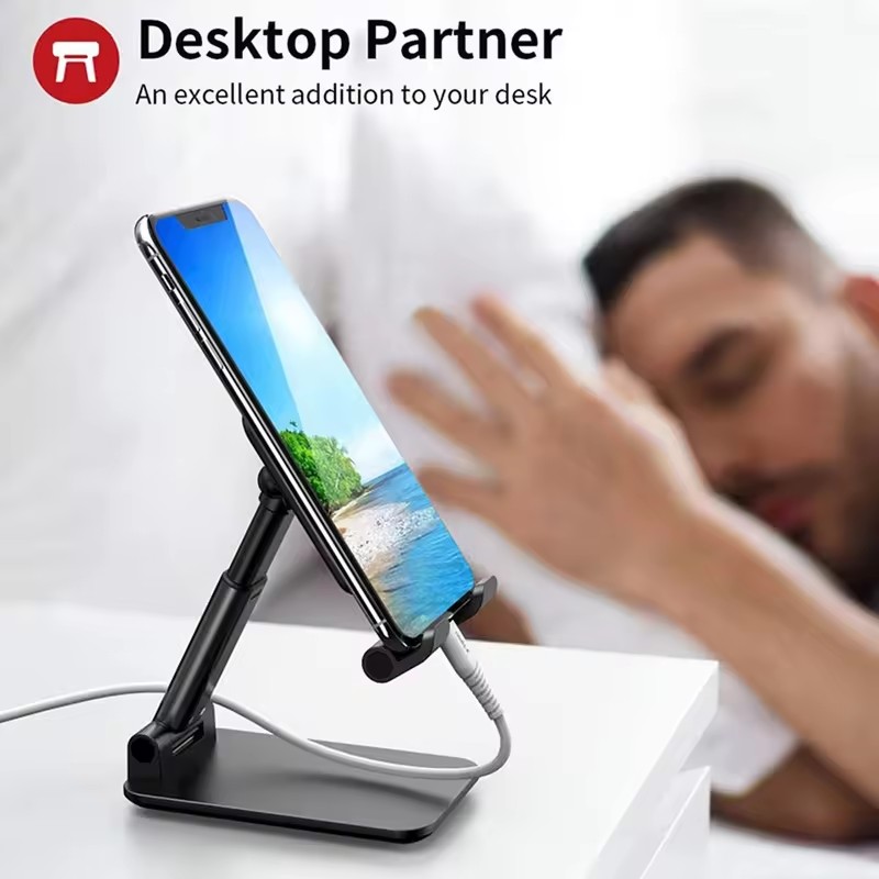 Desk Mobile Phone Holder Stand For iPhone 16 iPad Xiaomi Adjustable Desktop Tablet Holder Universal Table Cell Phone Stand