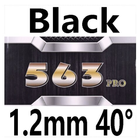 729 amistad 563 PRO (563 Provincia, Pips-out especial) Ataque de goma de tenis de mesa con esponja de Ping Pong: BLACK 1.2MM H40