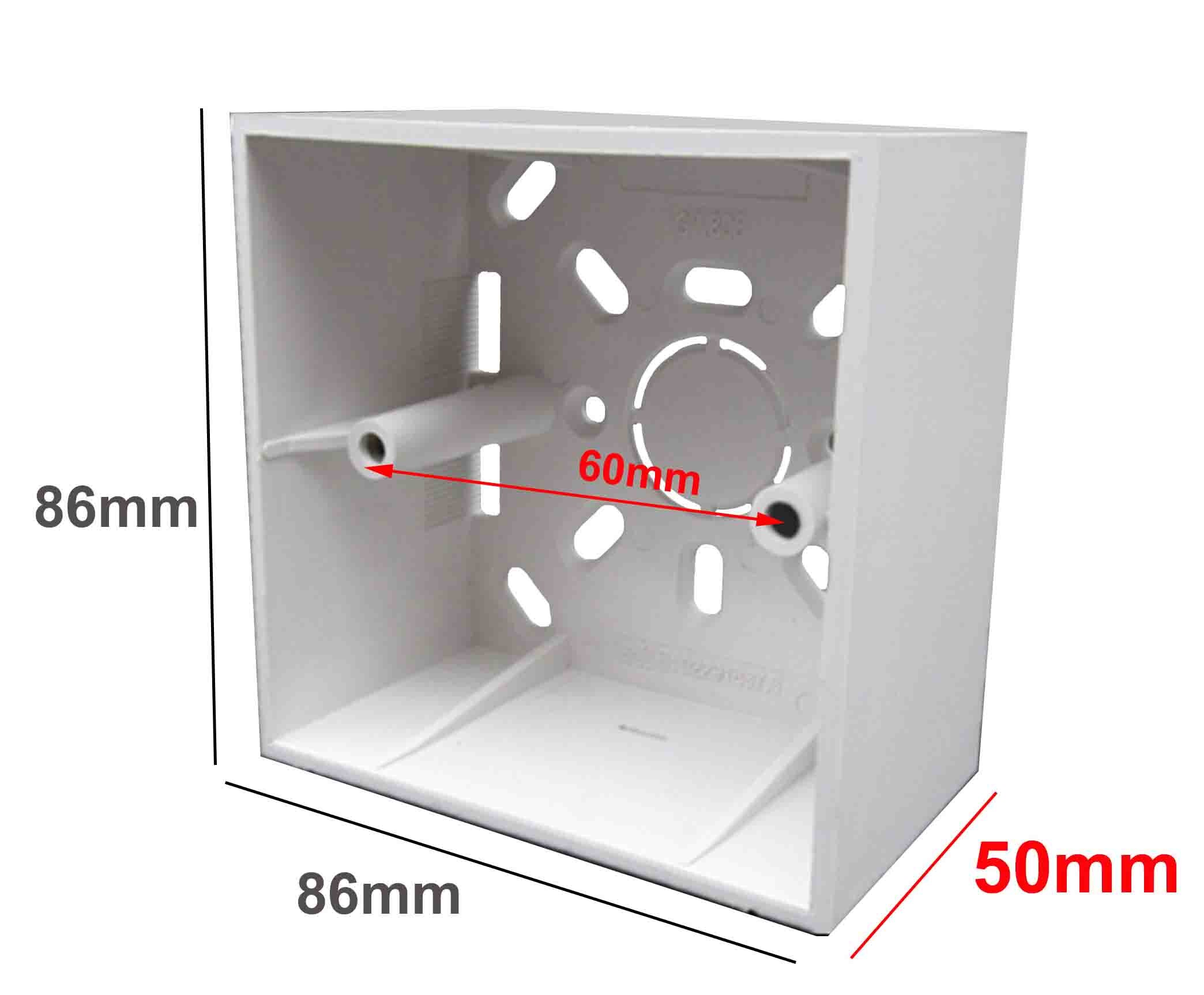 Caja Universal de montaje en pared con 86 tipos, caja de montaje en superficie para profundidad de 35mm/42mm/50mm opcional
