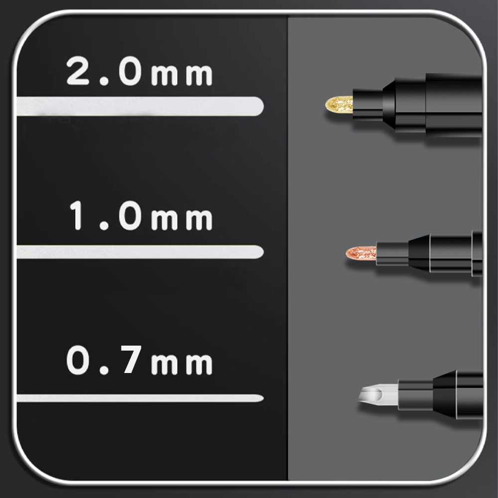 Chrom Spiegel Marker Stift 0,7mm 1mm 2mm DIY Zeichnung Farbe Stift Spiegel Marker Chrom Silber Gold Marker Auto Styling Kunst Handwerk