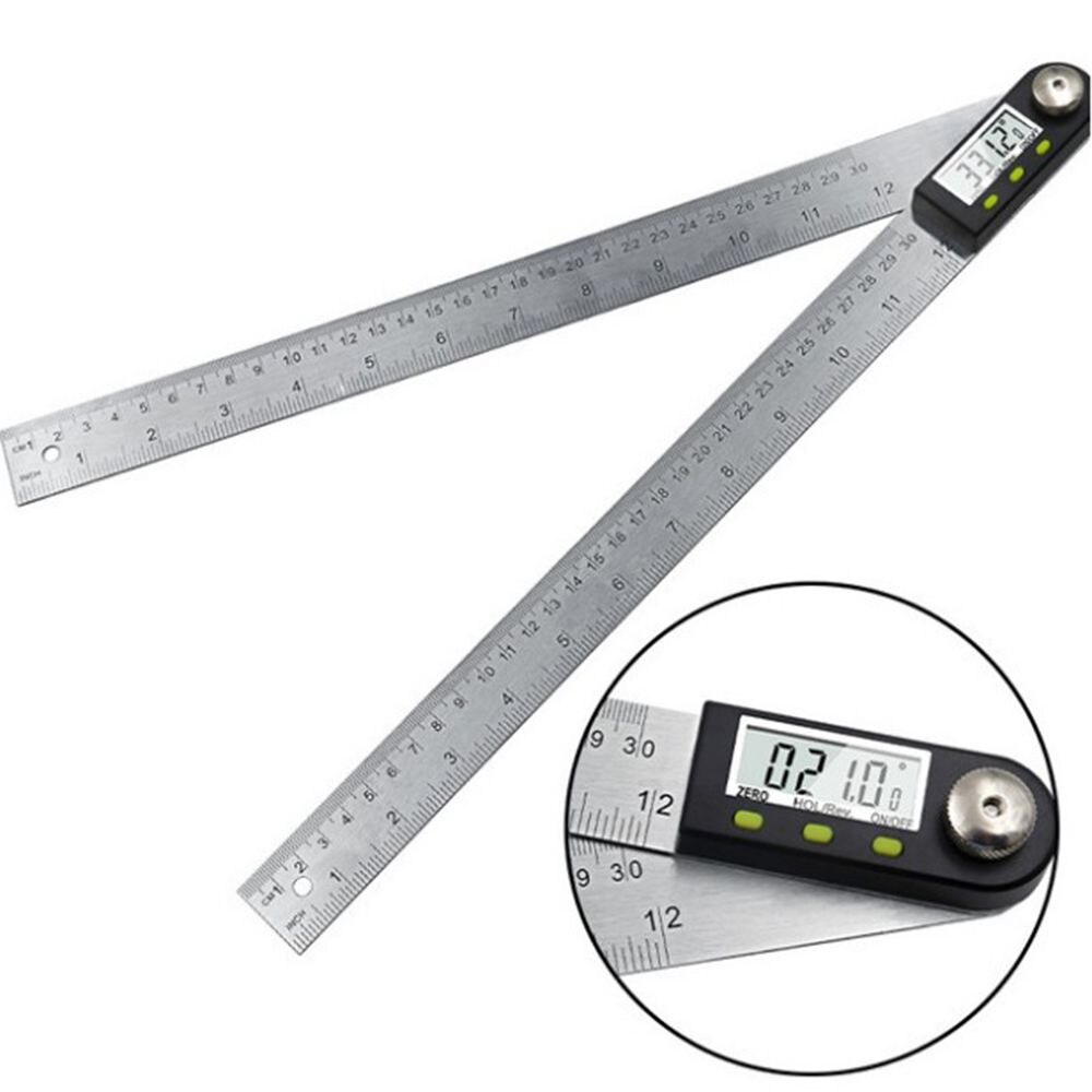 Stainless Steel 200mm Digital Protractor Inclinometer Electronic Angle Ruler 360 Degree Goniometer Finder Meter