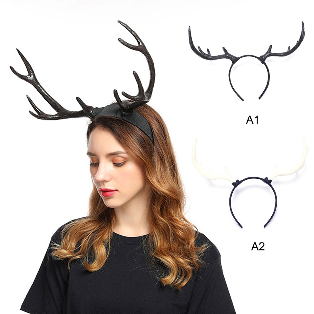 Xmas Hoofddeksels Antlers Schapen Hoorns Hoofdband Hoofddeksel Vrouwen Sieraden Foto Props Halloween Kerst Festival Cosplay Hoofdtooi