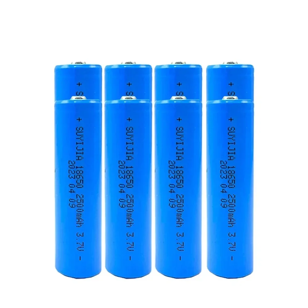 18650 3.7V 2500mAh Pointed Battery Li-ion Rechargeable Batteries High Capacity Power Batteria for Flashlight Torch Headlamp: Yellow