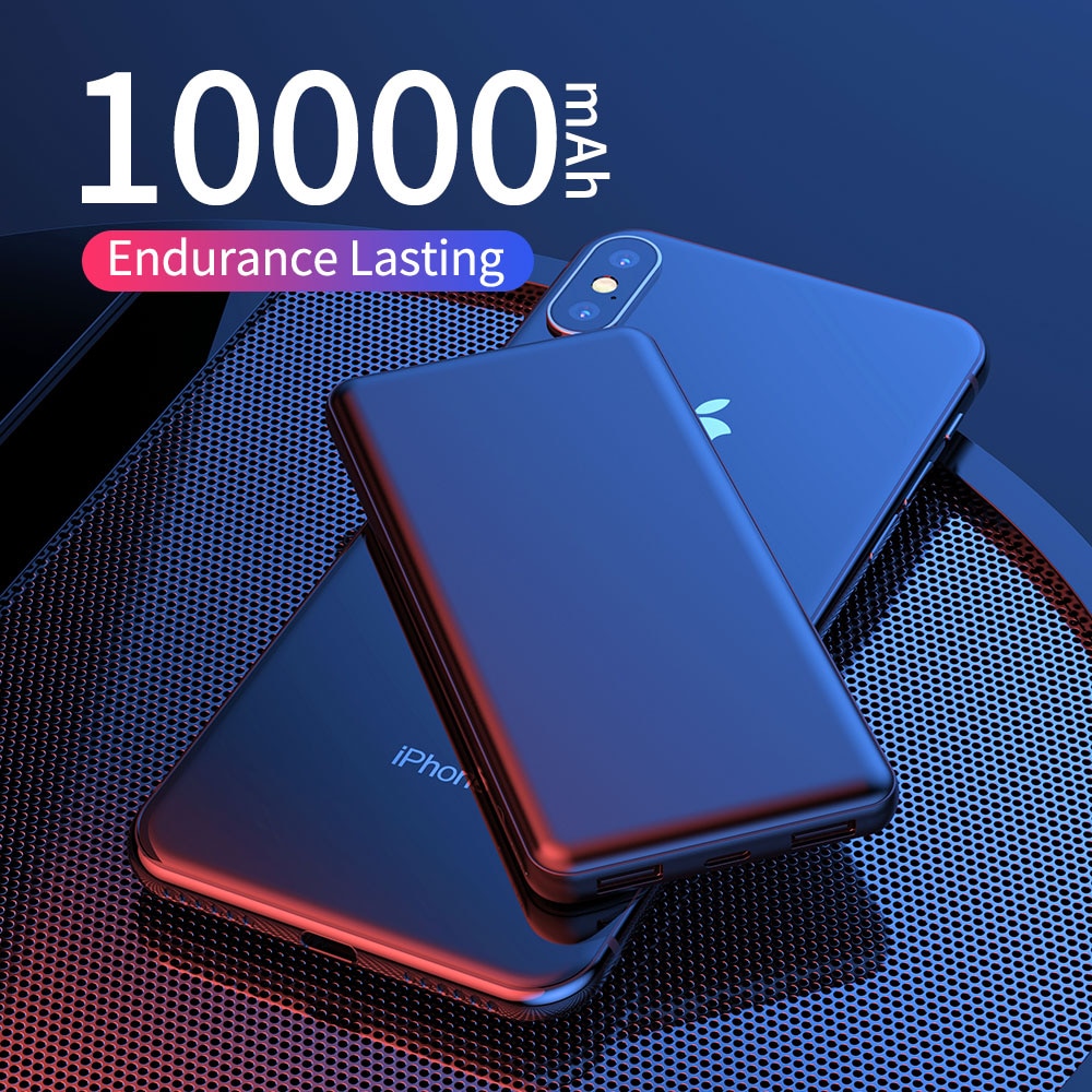 ROCK Schlank Power Bank 10000 mAh Tragbare Lade Ultra dünne Power externe batterie backup pack für iPhone poverbank 10000mah
