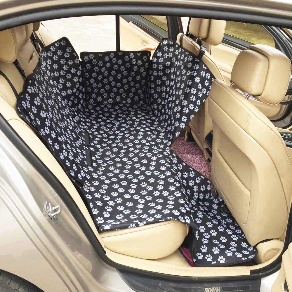 Oxford Voetafdruk Hond Carriers Achter Back Waterdichte Pet Car Seat Cover Matten Hangmat Protector Met Veiligheidsgordel