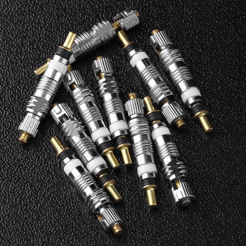 2/5/10PCS Vélo Noyau de Valve Tige Presta Style Pneu Noyau de Valve Pour Tubeless Vélo De Route VTT Pompe À Air Vélo Valve Outil de Suppression