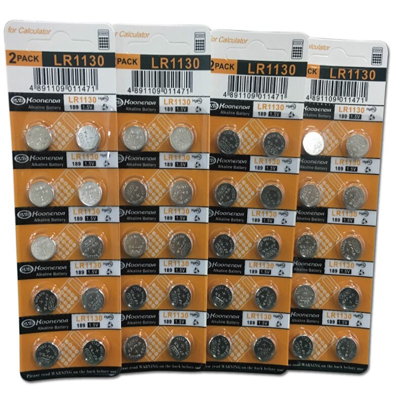 10 stk 1.55v ag10 lr1130 389a 198 lr54 knappe batterier 189 lr54 celler mynt alkalisk batteri  sr54 389 189 til klokkedatamaskiner