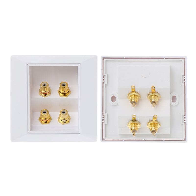 RCA Wall Socket Audio Panel Speaker Junction Box Lotus Power Outlet