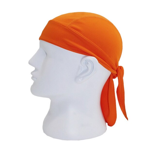 Mannen Cool Beanie Snood Piraat Hoed Workout Fietsen Fiets Magic Quick Dry Bandana Hoeden: Oranje