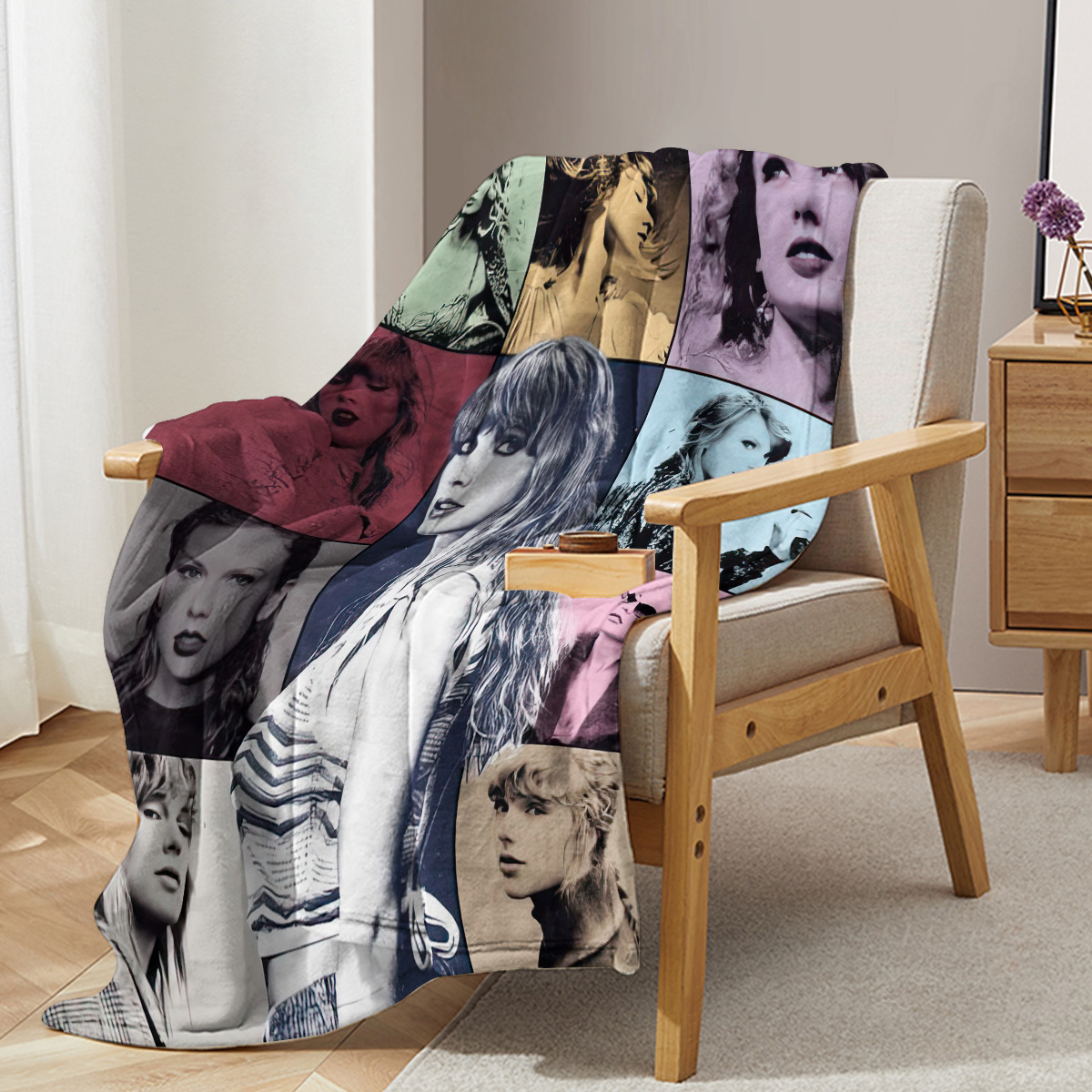 Couverture à jeter pour fille, lunettes de soleil chaudes en peluche, couvertures d'avion en papier pour enfants, adultes et adolescents pour canapé, canapé et lit: 120x150cm / MULTI