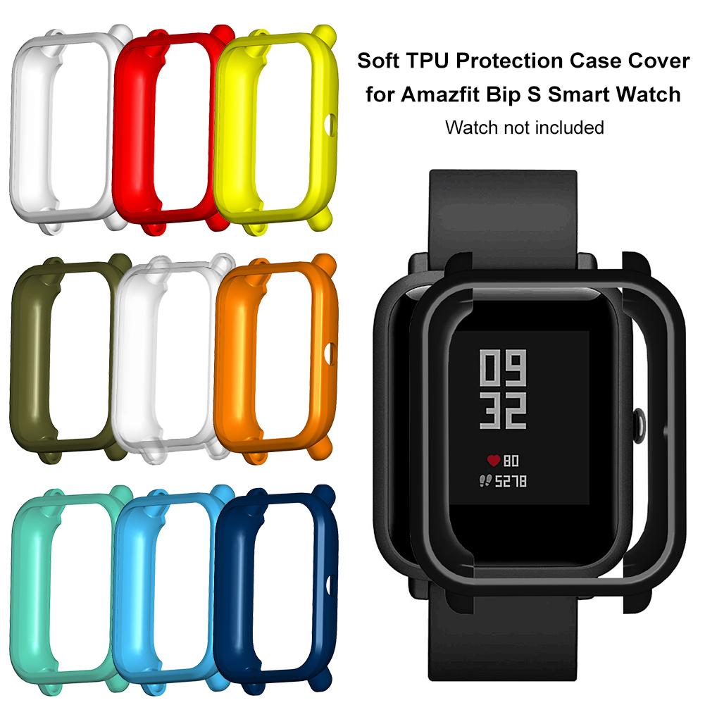 Watch Cover Case For Amazfit Bip S Smart Watch Accessorie Scratch Colorful Soft Cases Silicone Protector Cover Protection Case