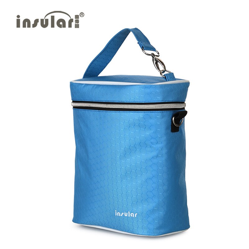 Bolsa térmica multiusos para biberones, bolsa de almacenamiento térmico para leche, bolsas de almacenamiento para mamá, mensajeros, calentador de alimentos para cochecitos DBO: Azul