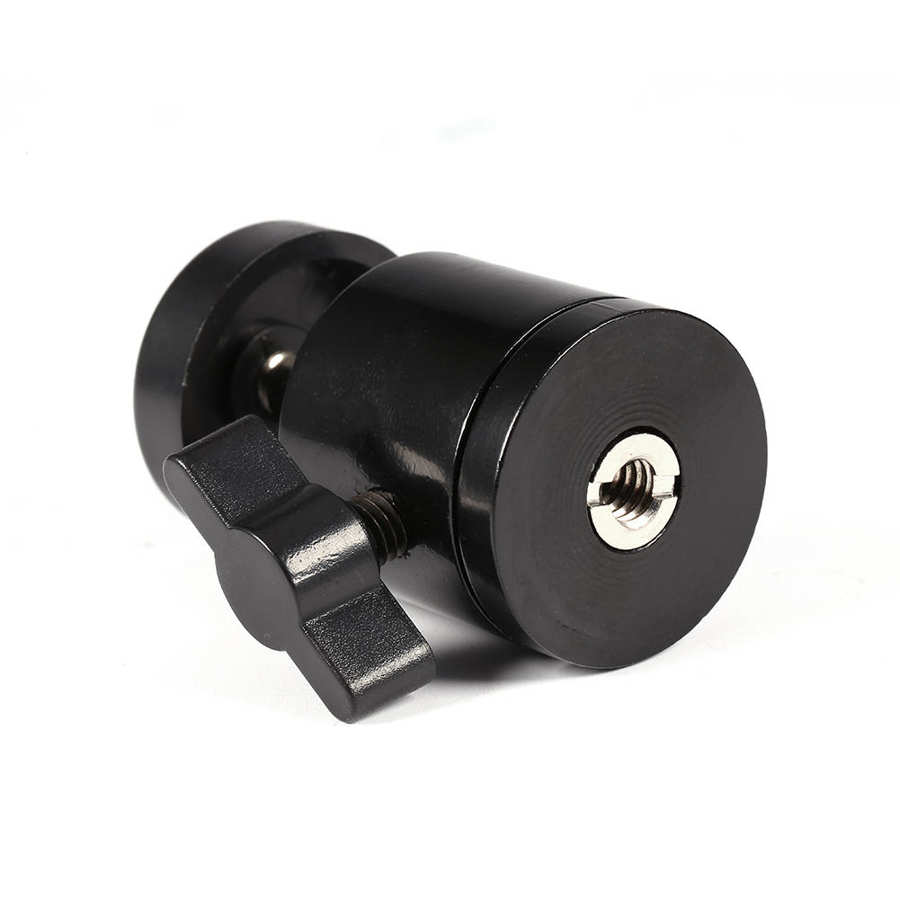 360 Graden Mini Balhoofd Bracket Mount Voor 1/4 &quot;Camera Statief &amp; 3/8&quot; Flash Houder Balhoofd 360 Graden Swivel Balhoofd