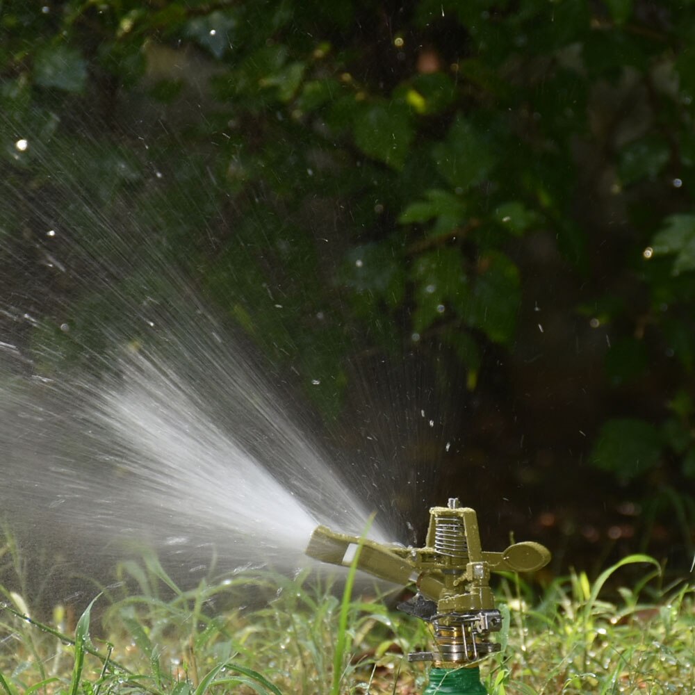 Zinc Alloy Water Watering Sprinkler Sprayer Lawn Garden Rocker Sprinkler With Nozzle Support Adjustable Farm Irrigation Kits