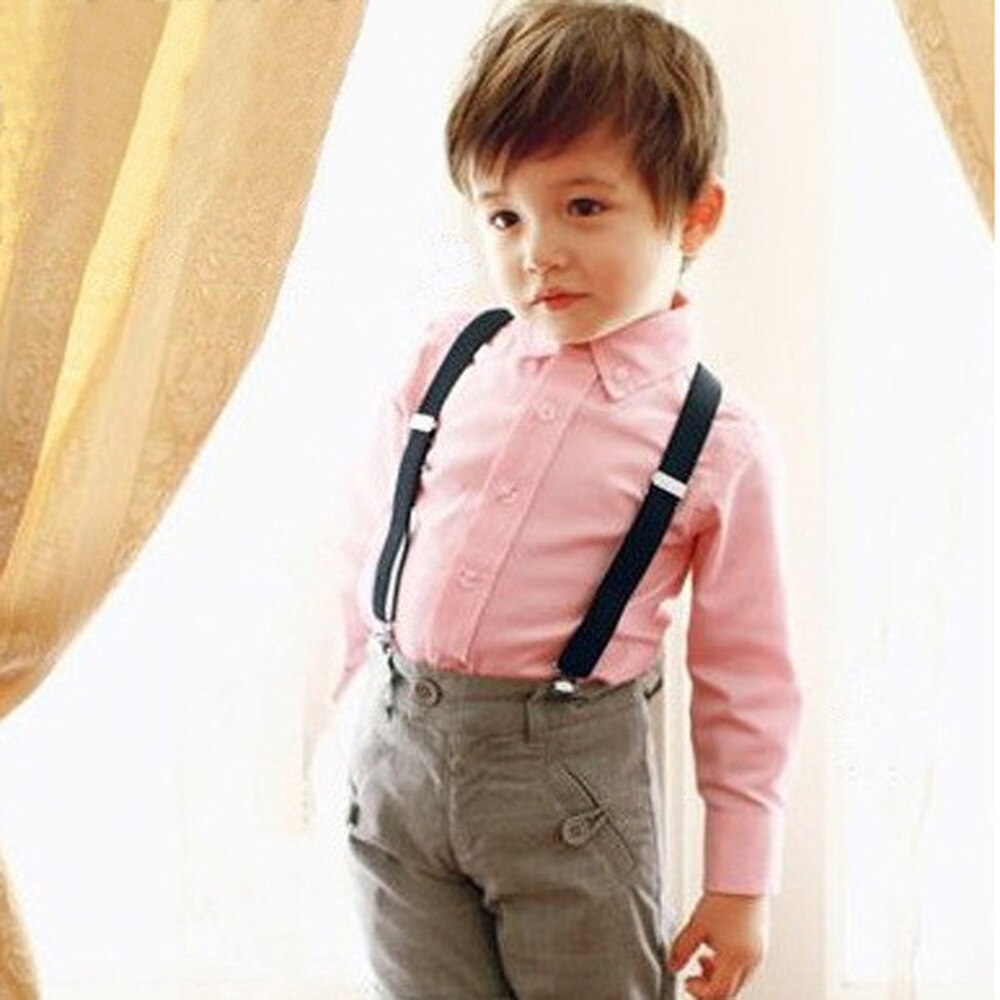 Cute Baby Boys Girl Clip on Suspender Y Back Child Elastic Suspenders Braces