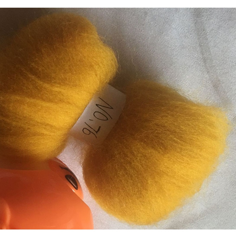 WFPFBEC-lana peinado 100% de fibra de merino, lana artesanal para lana de fieltro neddles, roving, 50g, 100g, 200g, 300g, 500g, N ° 76, Australia 70s