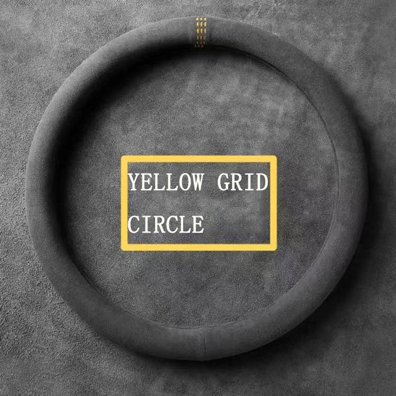 Stuurhoes, Ultra-Dunne, Antislip, D-Vormige Ronde, Ademend, zweet-Absorberend, Suede Cover Voor Alle Seizoenen: diameter 38cm1