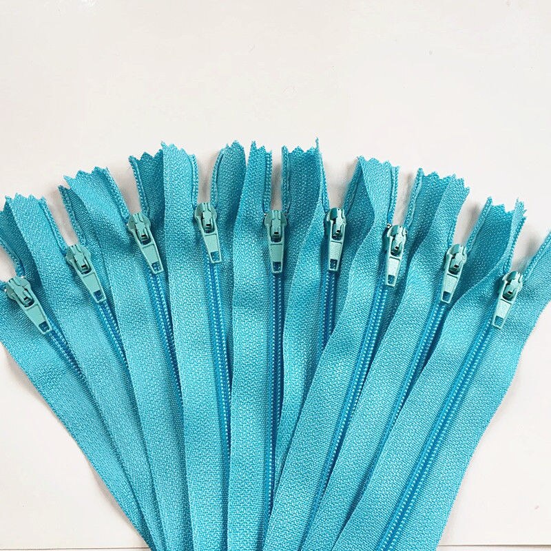 10 Pcs Mix Farbe Lange Unsichtbar Tasche Tailor Kanalisation Reißverschlüsse Geschlossen Ende Schneider Quilt Crafter Nylon Spule 8 Zoll handwerk DIY Zipper: Blue