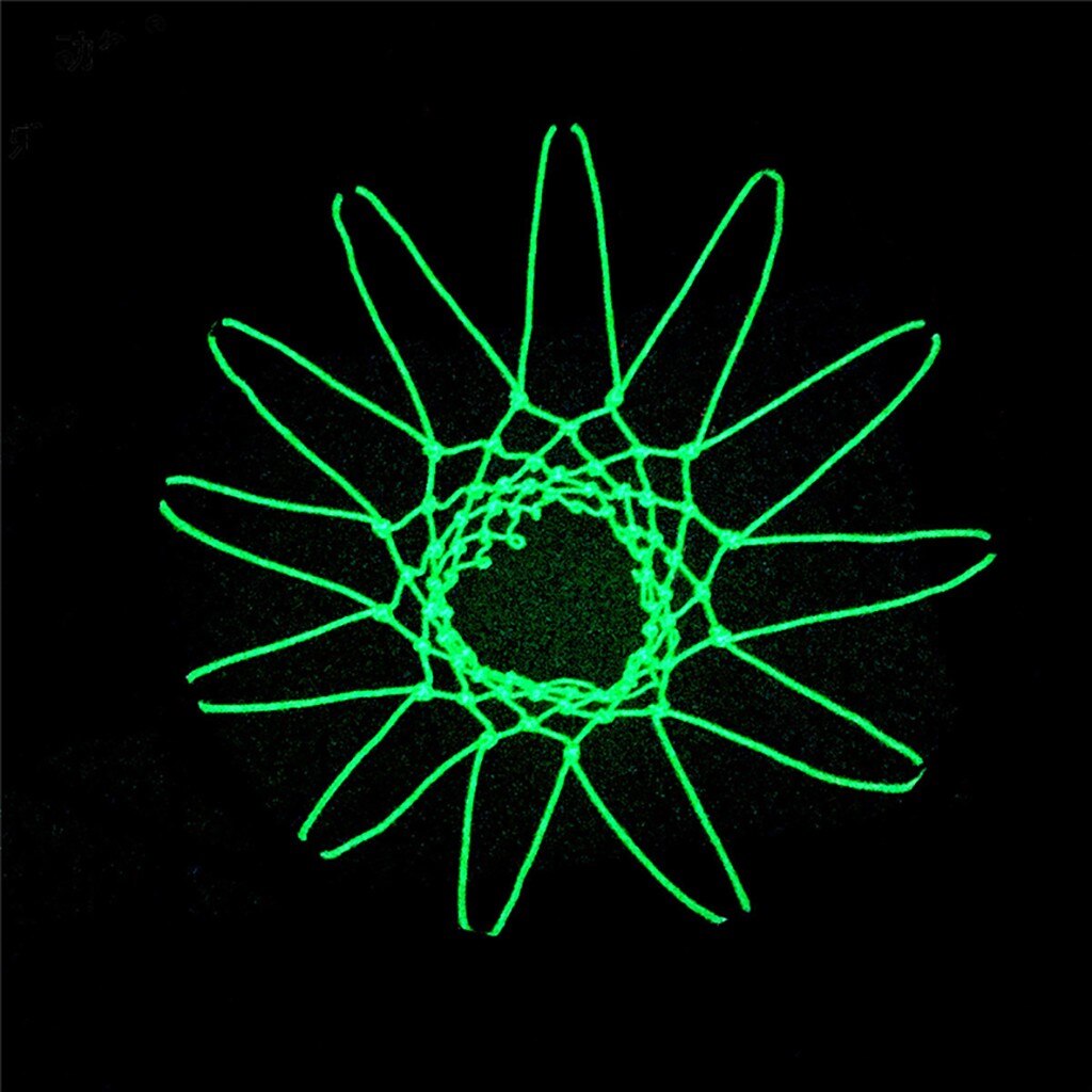Outdoor Basketball Rim Net Glow in The Dark Nylon Glowing Basketball Net baloncesto basketball баскетбол баскетбольный мяч