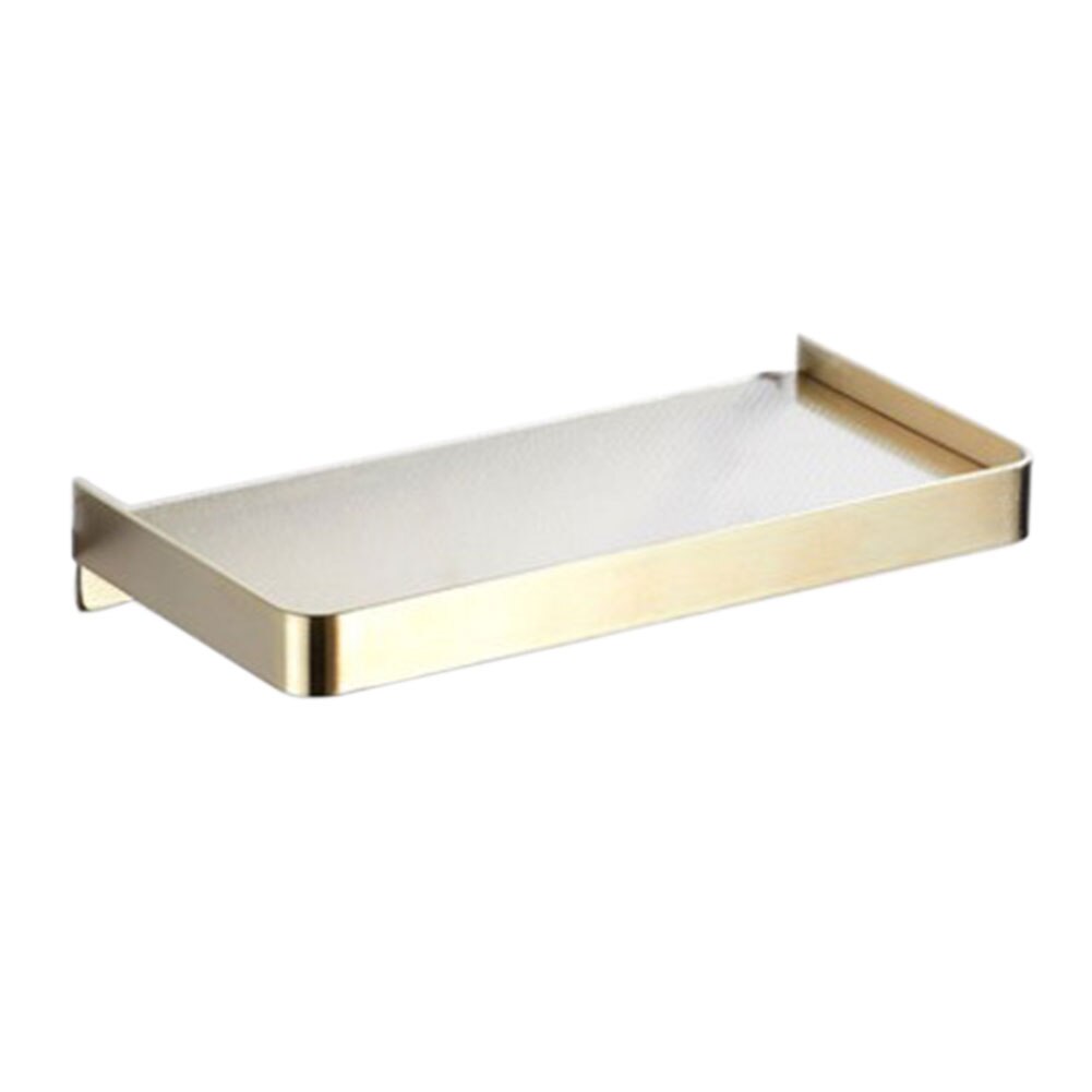 Aan de muur te bevestigen, roestvrij staal, zwarte borstel, badkamerplank met schroeven, toilet, grote opbergruimte, etagère: Goud