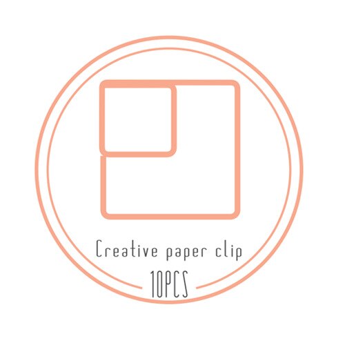 10pcs/lot Geometric Shape Paperclips Square Styling Decoration Office Accessories Paper Clips Bookmark Office Supplies: 10PCS square