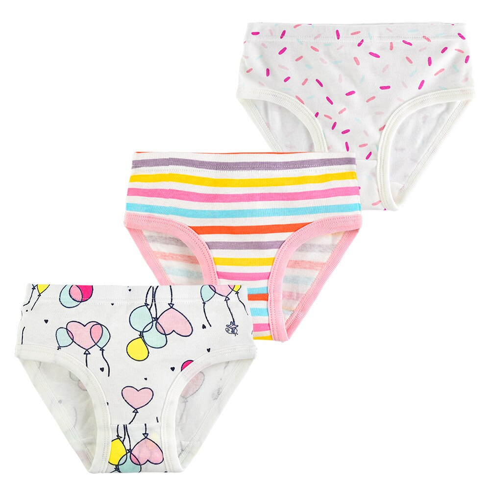 3 Stks/partij Kids Ondergoed Meisjes Kids Korte Slips Ondergoed Slips Katoenen Slipje Leuke Cartoon Kids Ondergoed: 4-5 Years old