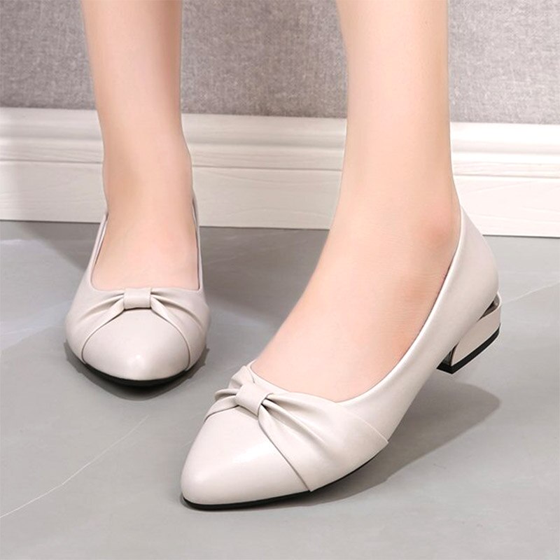 Gorgeous Woman Basic Pumps Two Color Shoes - Splicing Classic Low Heels Fashion Women Shoes (SH3)(FS)(SH1)(WO4)