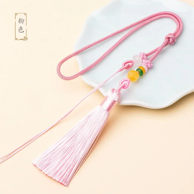 Hermosas borlas, flecos de hilo de poliéster, colgantes decorativos, adornos artesanales, llavero DIY, accesorios de cortina: Otro color