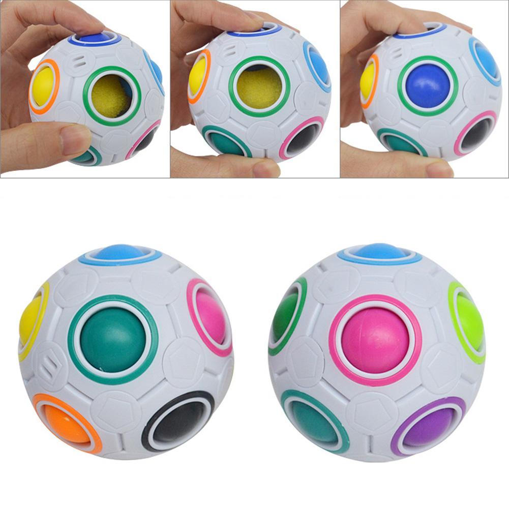 Mini Sphärische Magie Regenbogen Puzzle Ball Kreative ABS freundlicher Farbe Erkenntnis Bildung Erwachsene Reduzieren Druck Finger Würfel Spielzeug