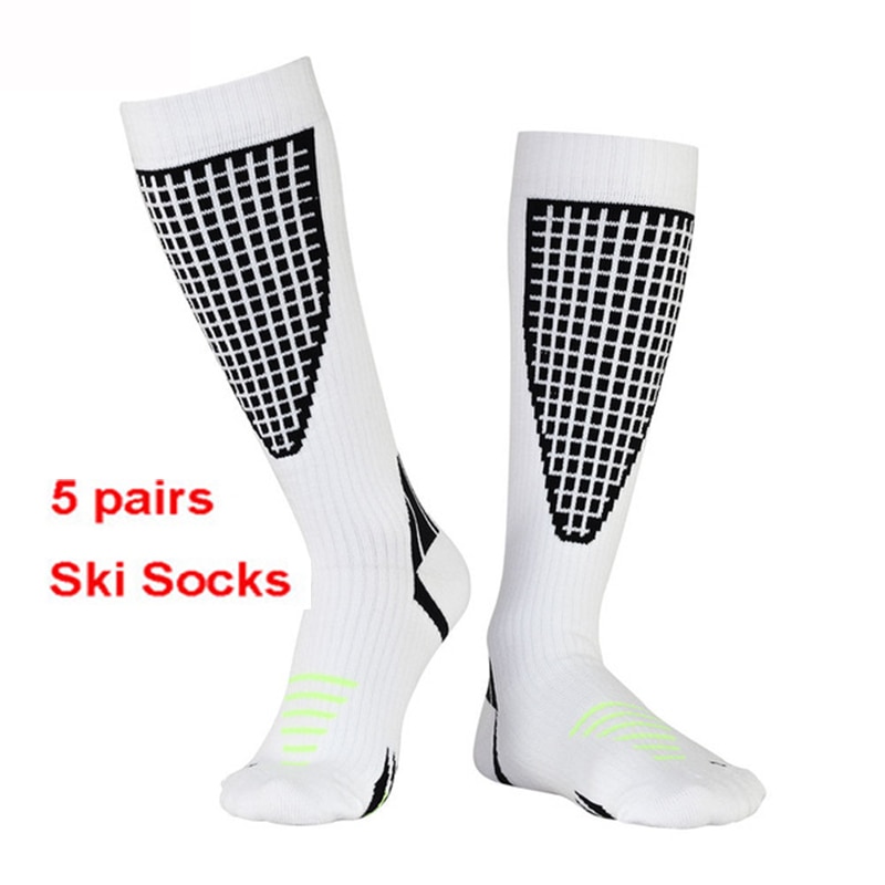 5 pares de calcetines térmicos impermeables largos y cálidos para esquí espesos para deportes de invierno, transpirables, esquí, snowboard, 24 estilos